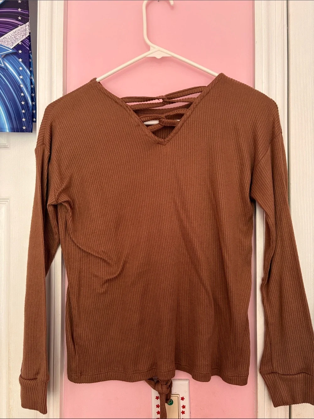 The Children's Place Ribbed Long-Sleeve Tee in Brown